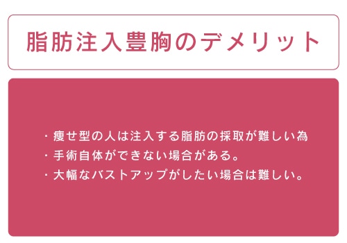 脂肪注入豊胸のデメリット