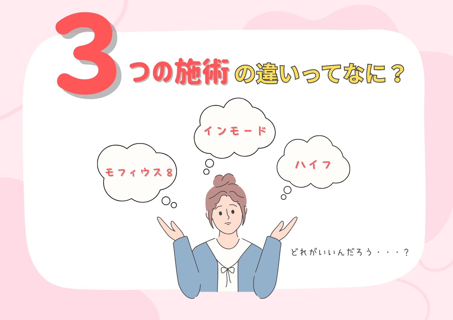 モフィウス8・インモード・ハイフの違いと効果｜あなたに合う施術は？