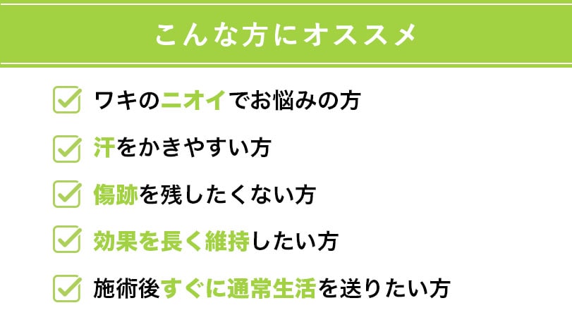 ミラドライがオススメの人は？