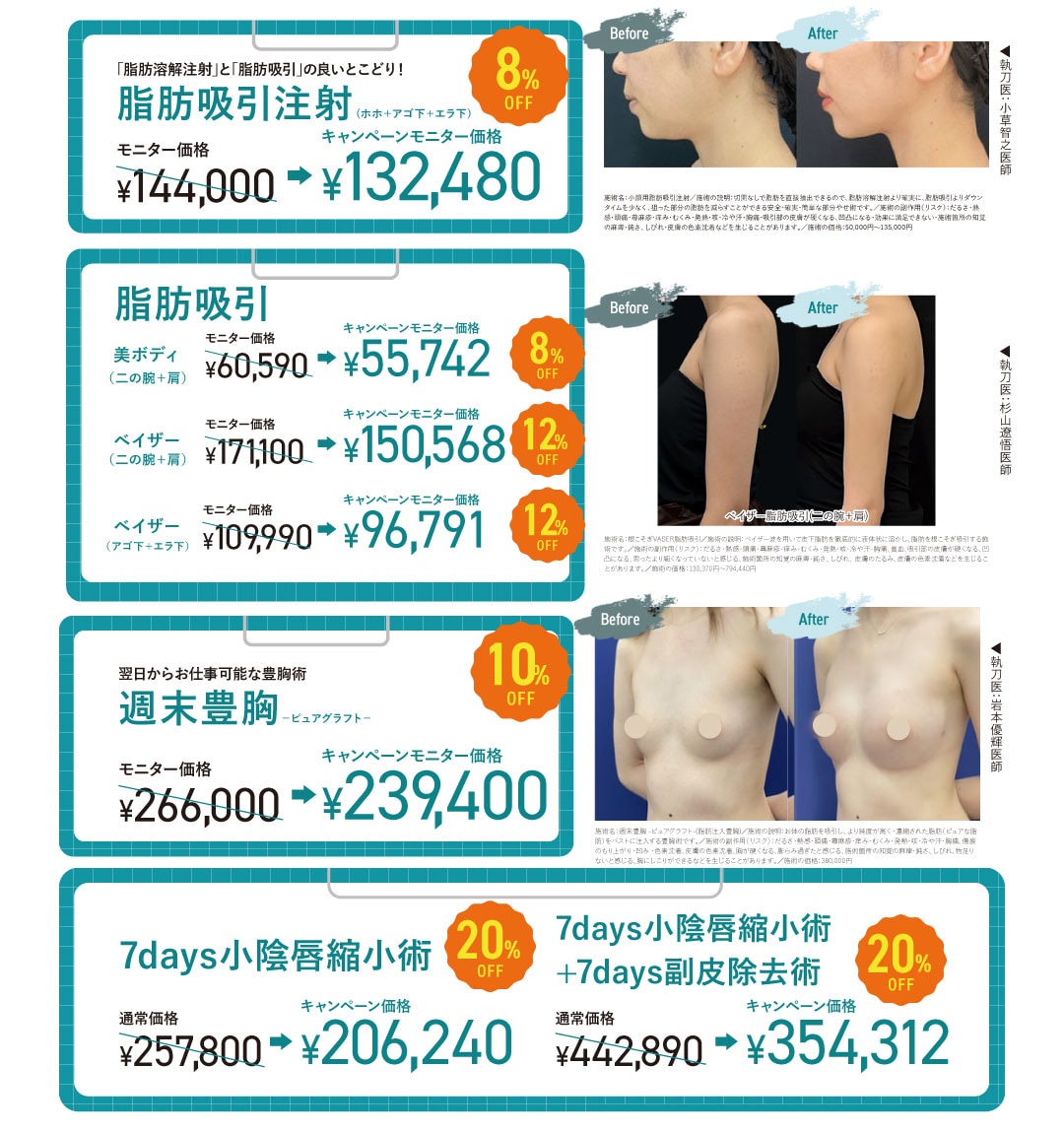 脂肪吸引・豊胸・婦人科形成