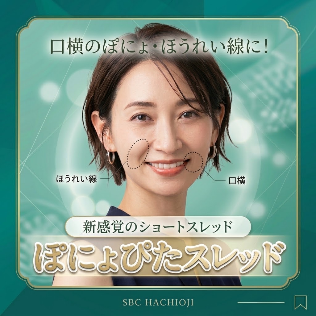 年齢の出やすい口周りのたるみやほうれい線に！ぽにょぴたスレッドの効果とは？