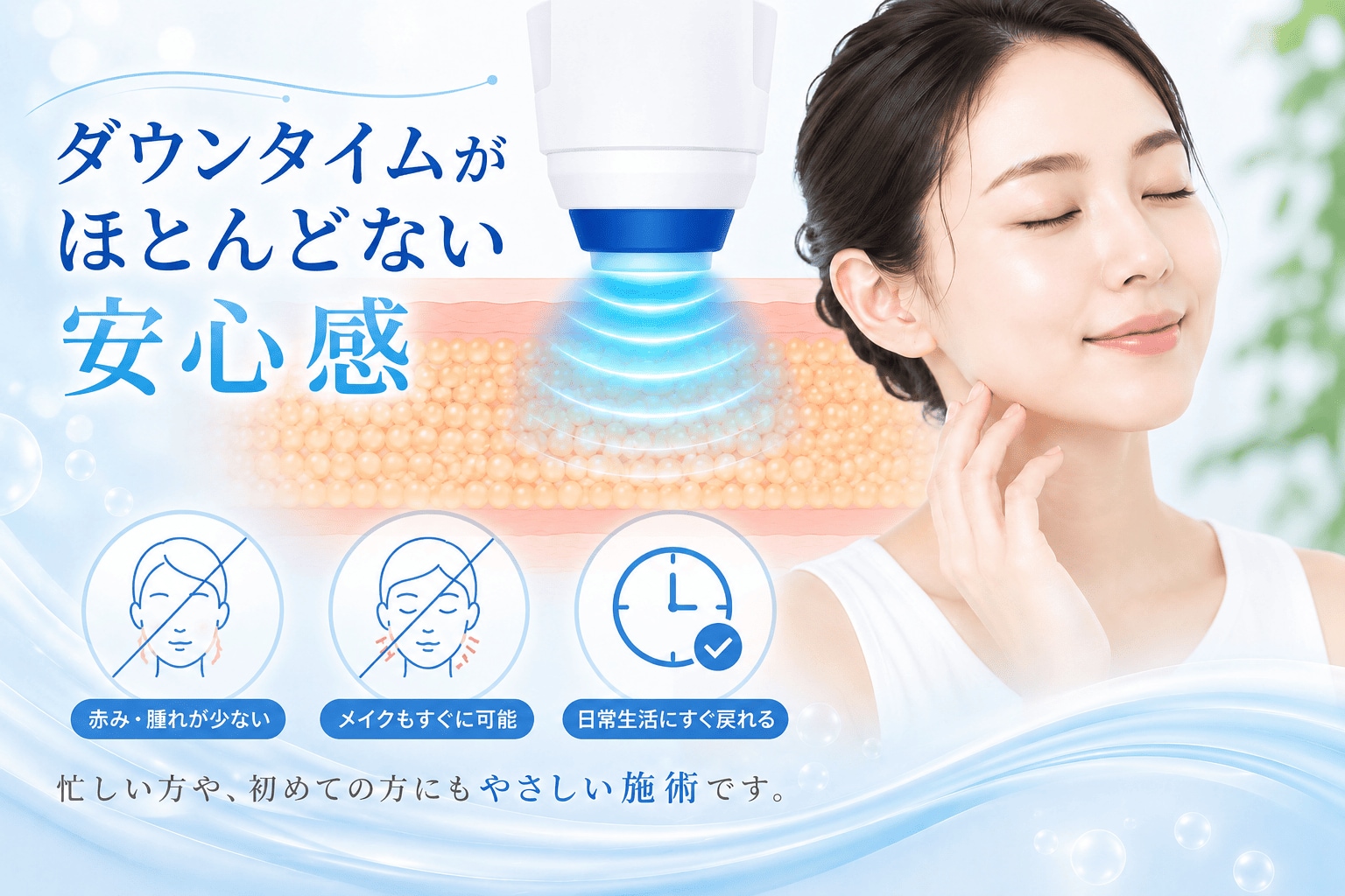 ダウンタイムがほとんどない安心感