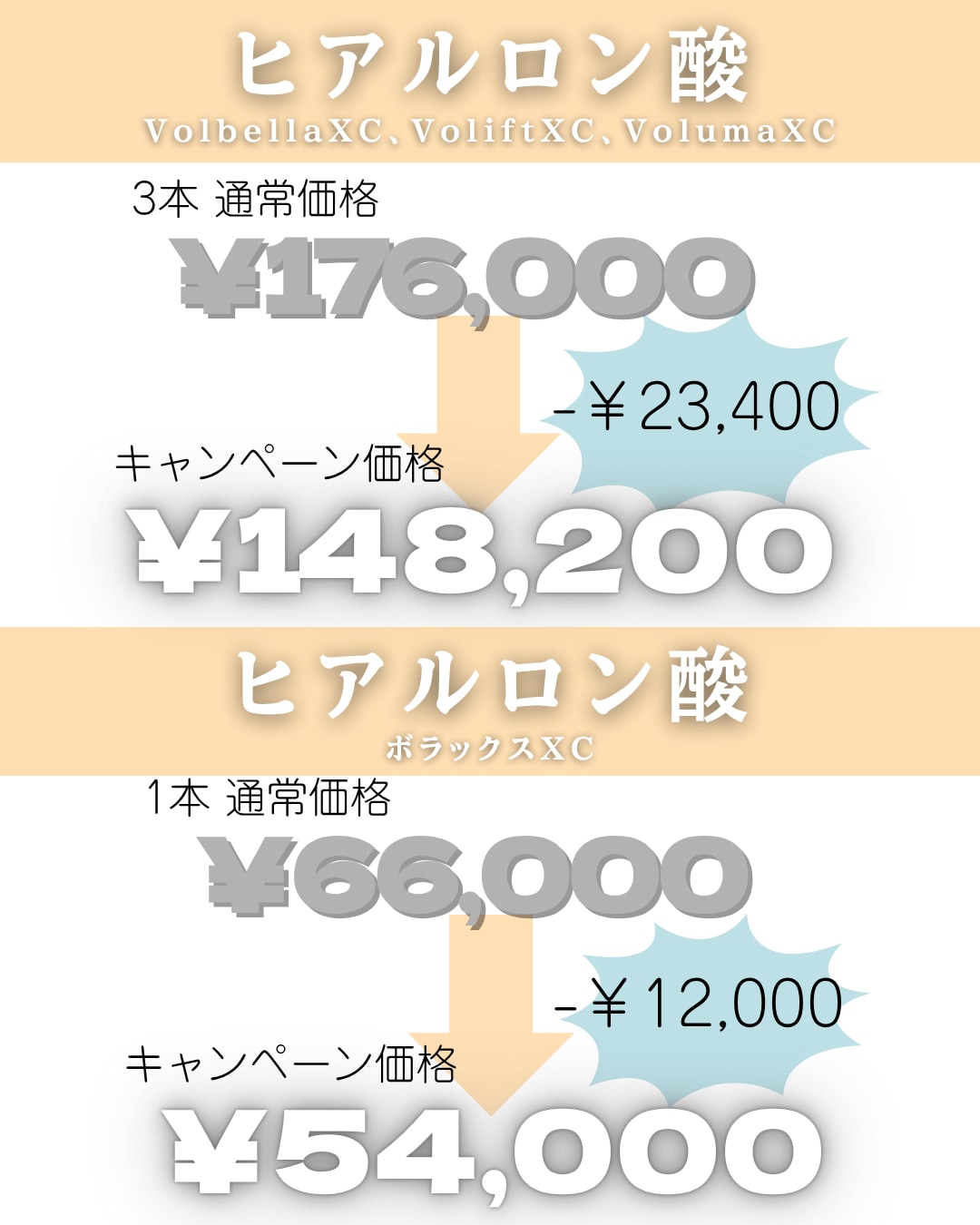 ヒアルロン酸（3本 / 1本）