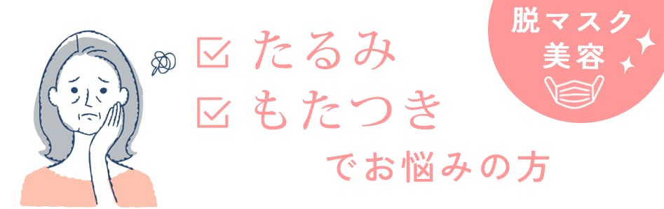 フェイスラインのたるみ、もたつきに