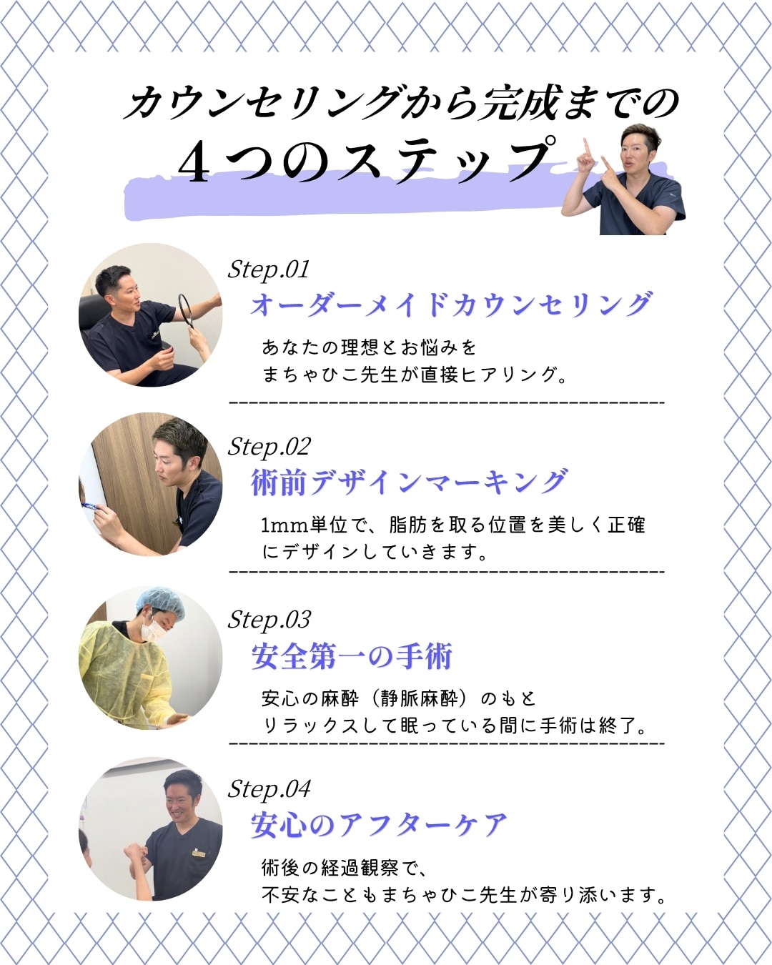 初めての方でも大丈夫。不安を一つずつ安心に変えていく、私たちの約束です。