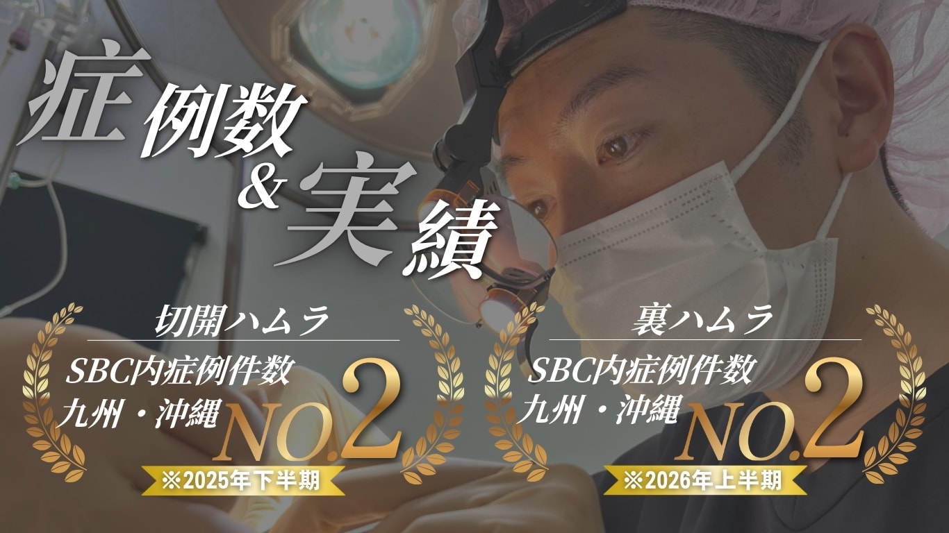 裏ハムラ法SBC内症例件数全国TOP10（2026年上半期）