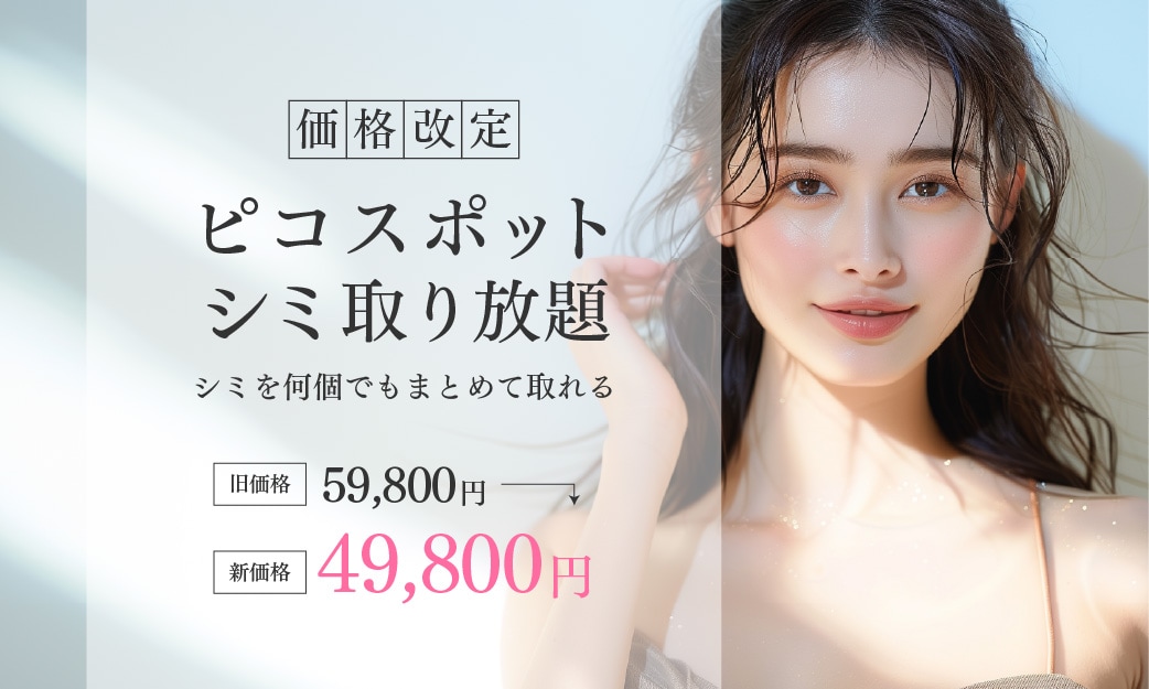 湘南の選べるシミ取り放題が価格改定