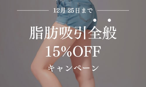 ＜12/25まで＞脂肪吸引全般15%OFFキャンペーン
