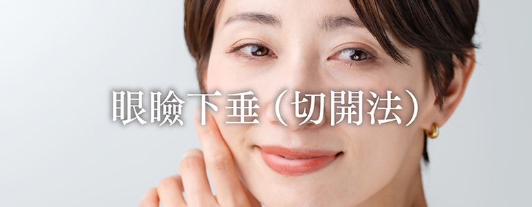 ①眼瞼下垂（従来の切開法）