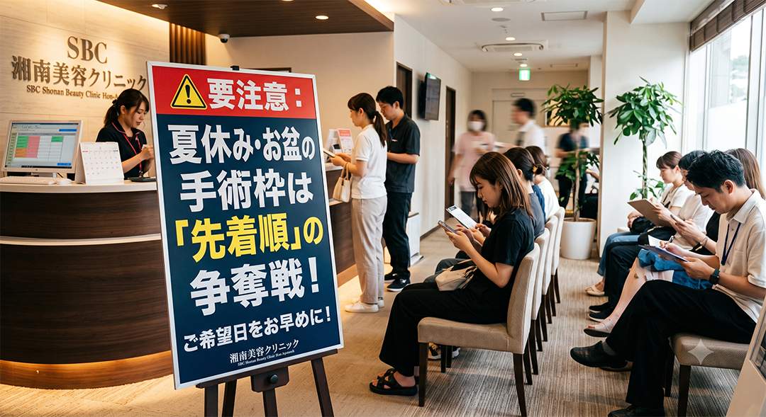 ⚠️要注意：夏休み・お盆の手術枠は「先着順」の争奪戦！