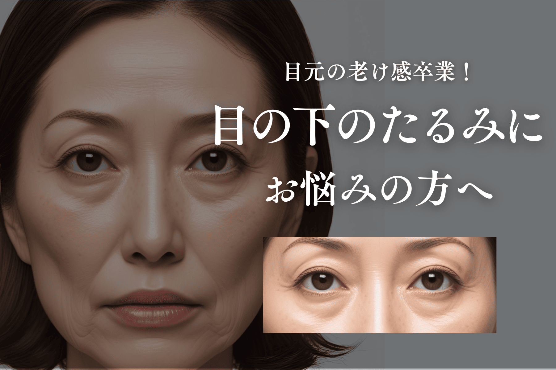 目の下のたるみにお悩みの方へ