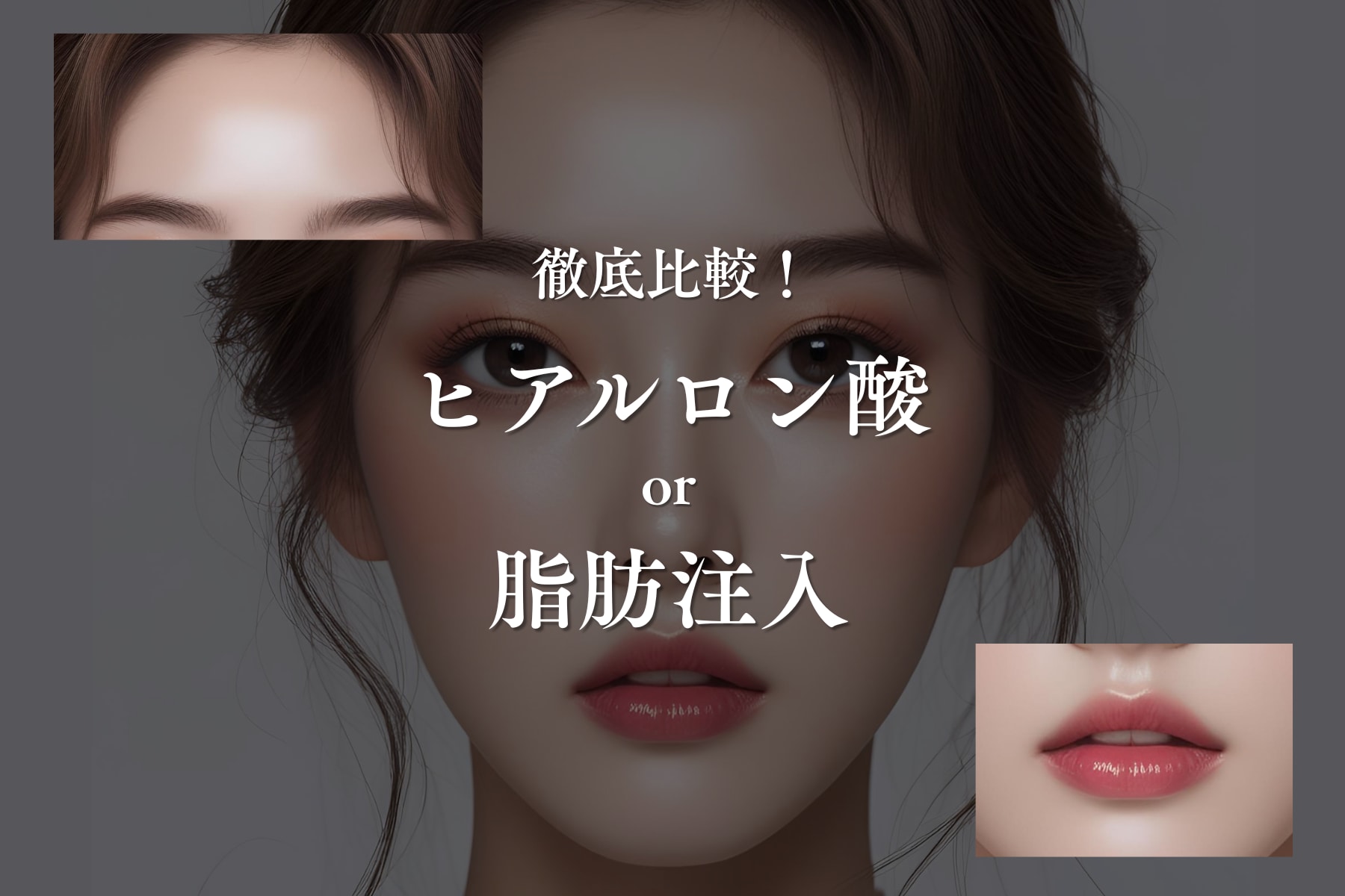 徹底比較!ヒアルロン酸 or 脂肪注入
