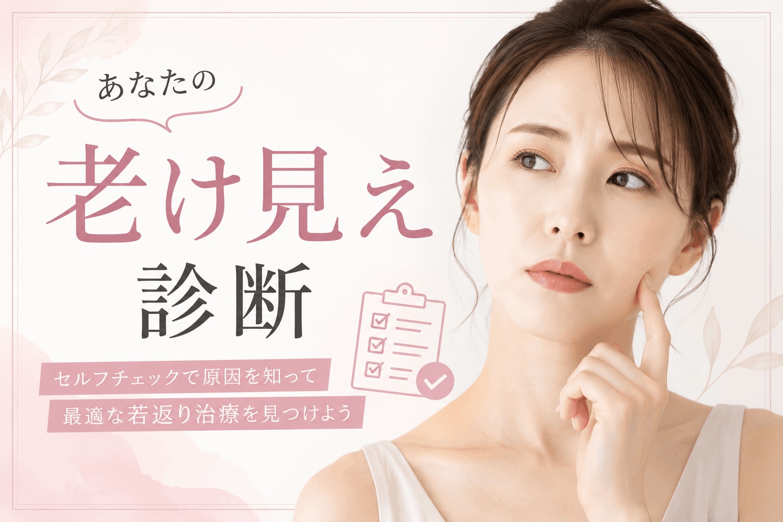 3分でわかる！老け見えセルフ診断