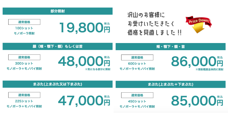料金表について