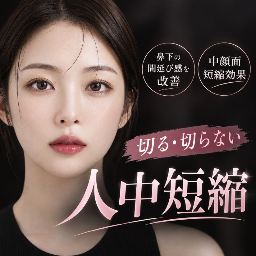 【池袋】人中短縮(リップリフト)で中顔面短縮!切る・切らない治療法の選び方|池袋西口院