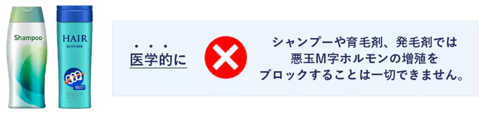 抜け毛を防ぎ、M字部分を発毛！