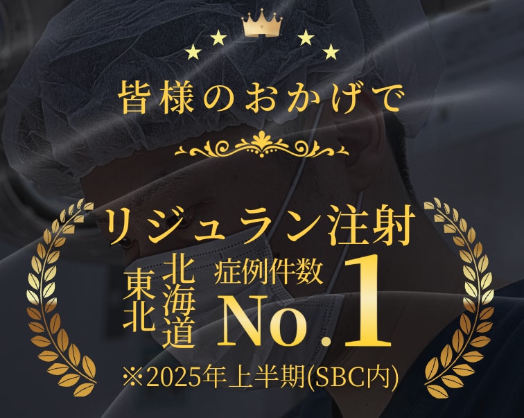 【リジュラン注射】北海道・東北エリア 症例件数 No.1(SBC内)
