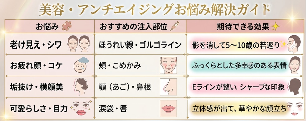 どの部位に入れたら効果的？