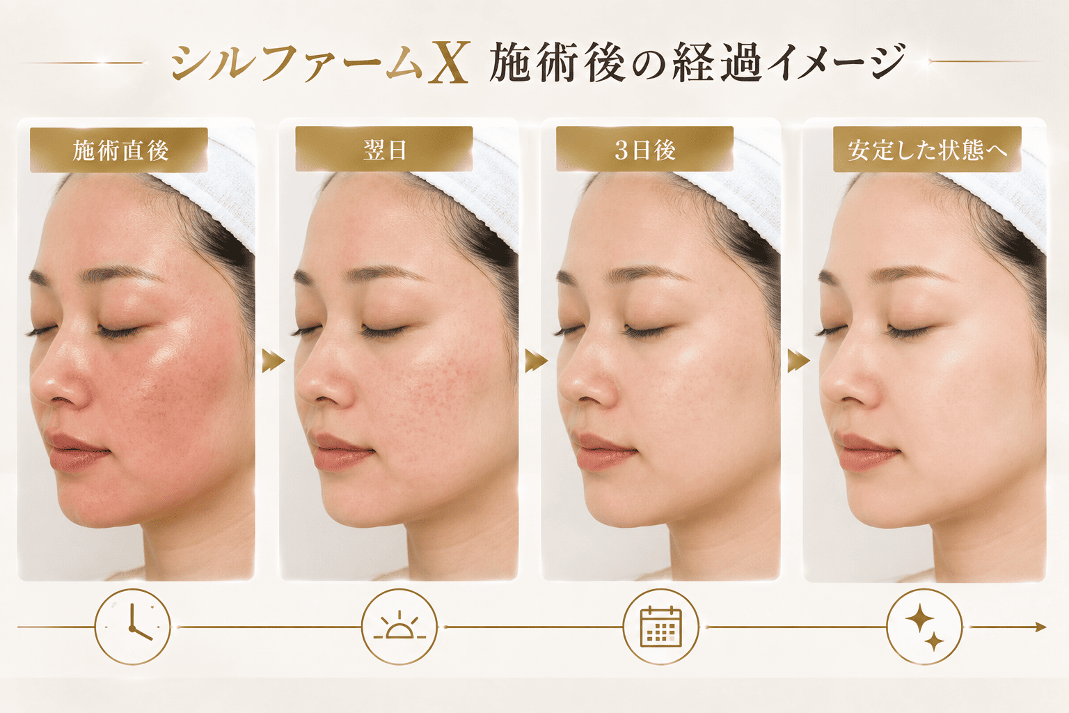 ダウンタイムの期間と赤み・かさぶたの経過