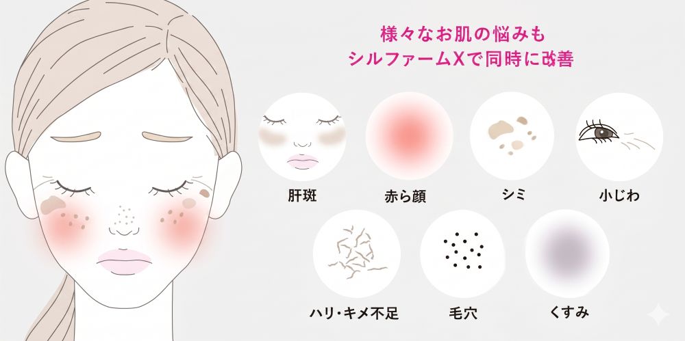 シルファームXが向いている肌悩み<br />
