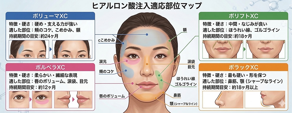 部位や悩みに合わせた製剤の選び方