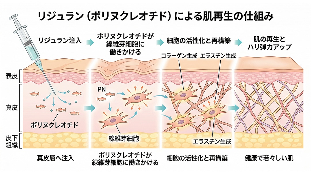 リジュランの成分と肌質改善のメカニズム