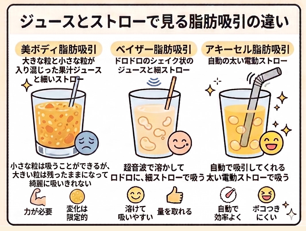 💡アキーセルとベイザーは比較するものではない<br />
