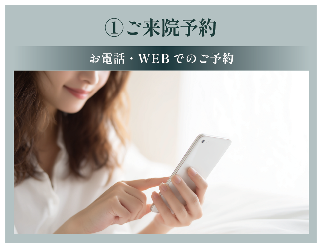 ①ご来院予約
