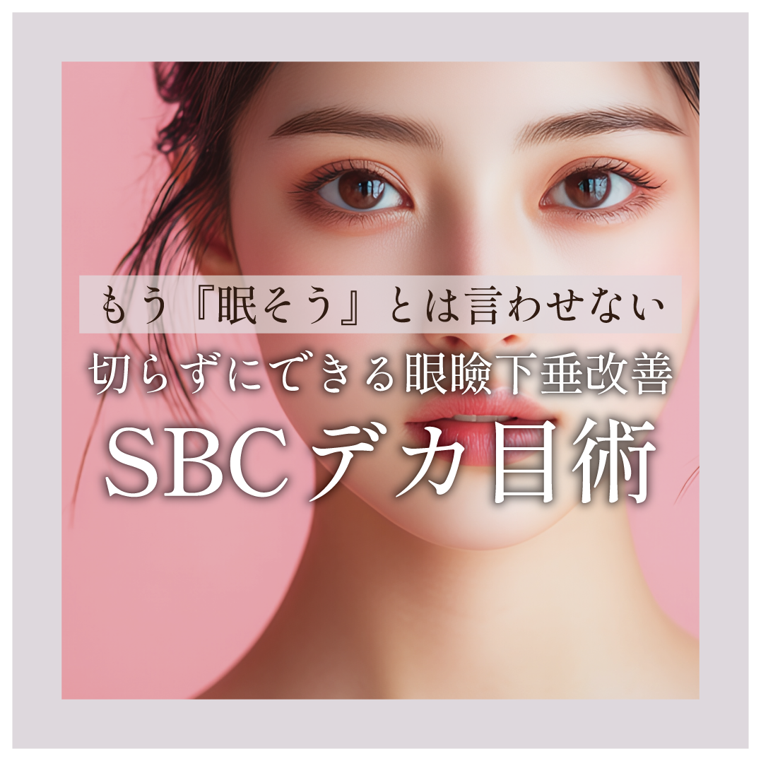 『SBCデカ目術』湘南美容クリニック鹿児島中央院で受けられる、切らない眼瞼下垂改善！
