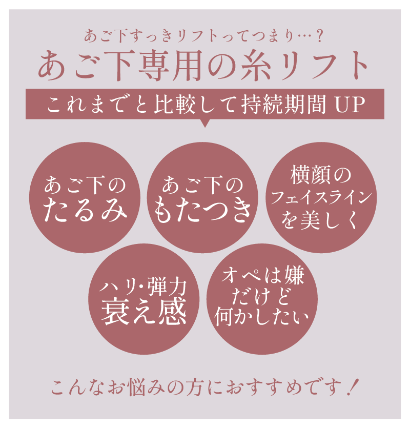 あご下専用糸リフト