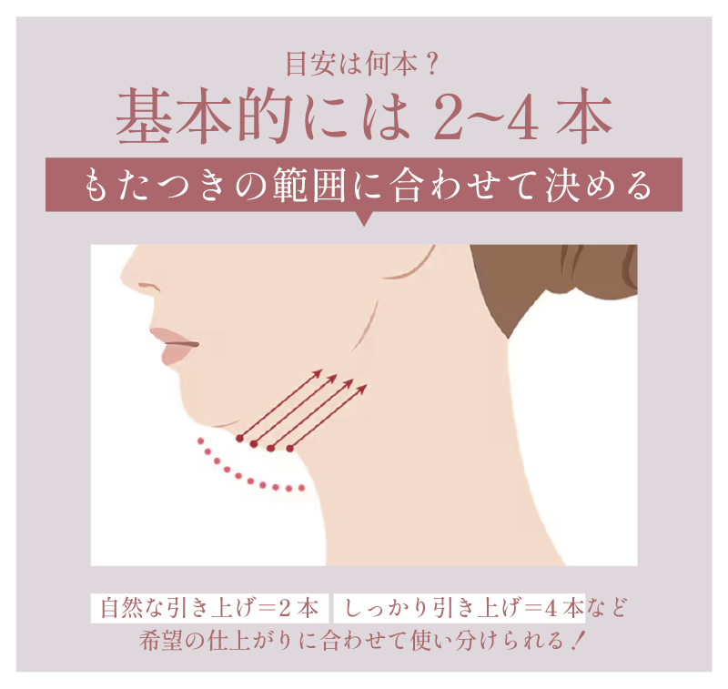 範囲に合わせて2~4本