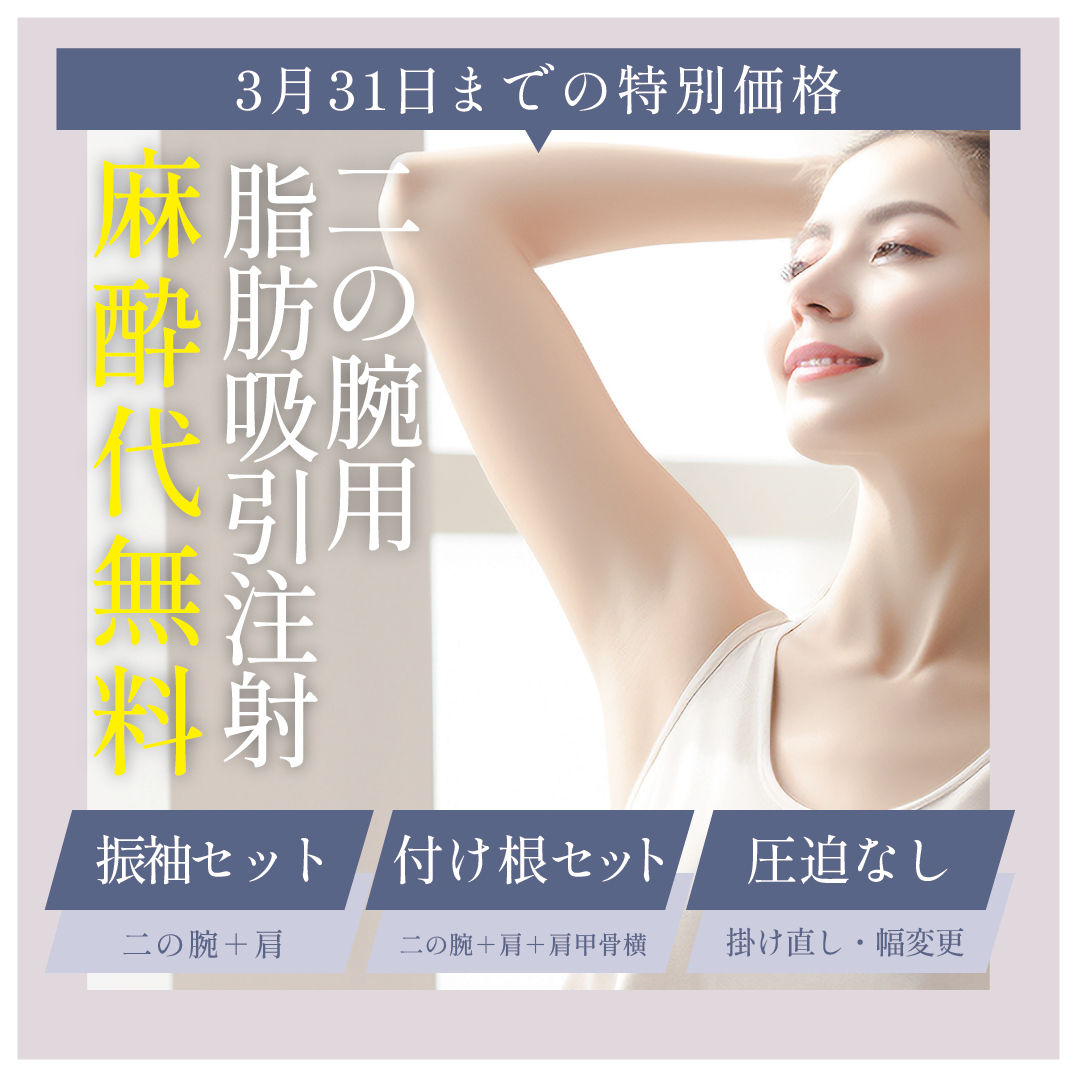 脂肪吸引注射・二の腕：振袖・付け根セット