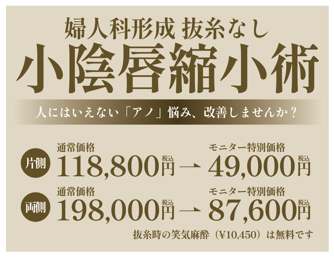 婦人科形成 抜糸あり小陰唇縮小術