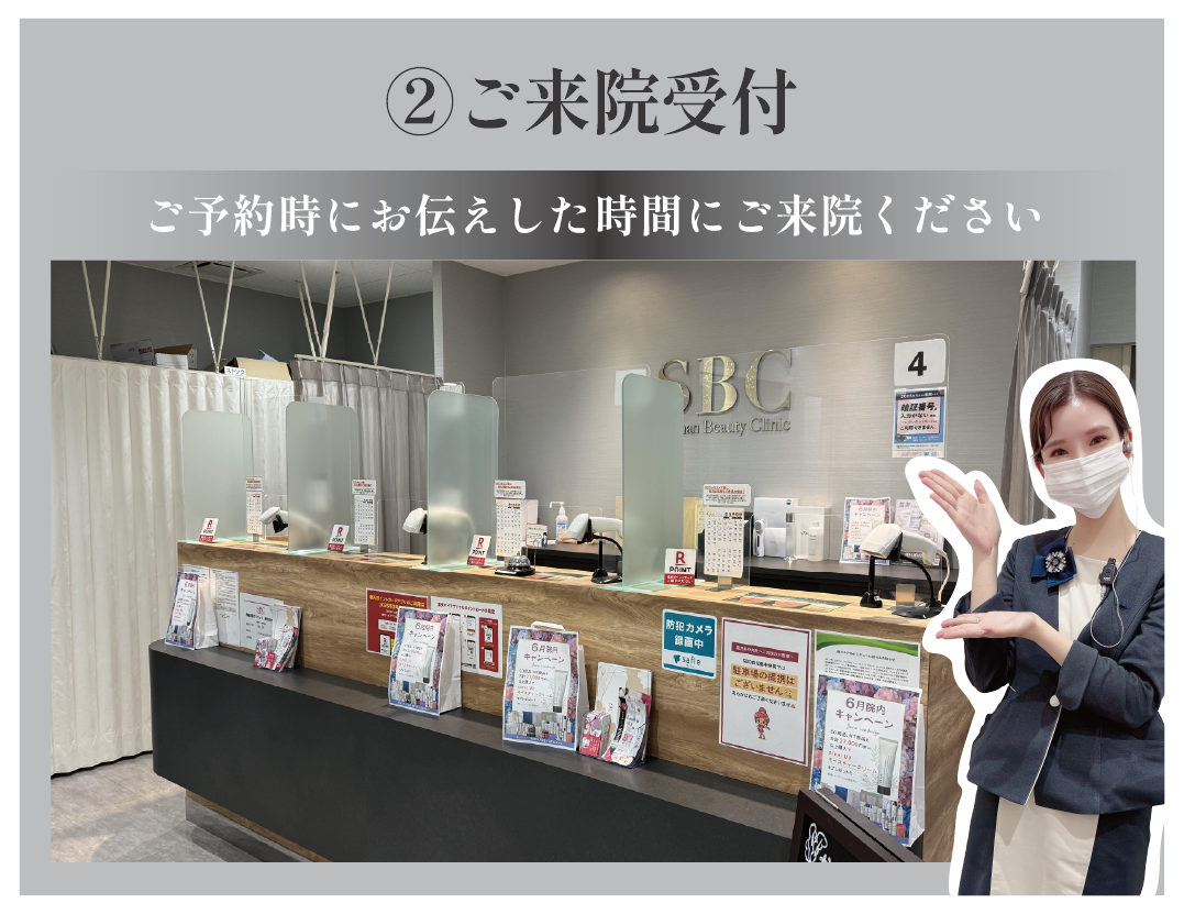 ②ご来院受付