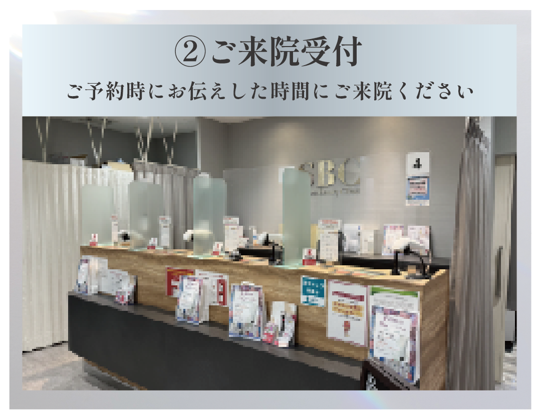 ②ご来院受付