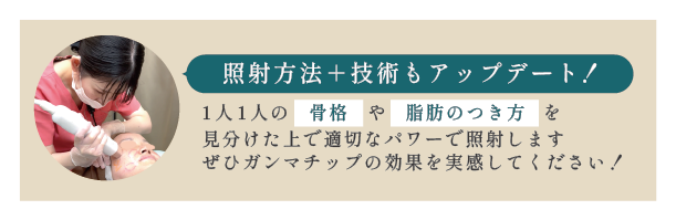 「照射方法＋技術」もアップデート！