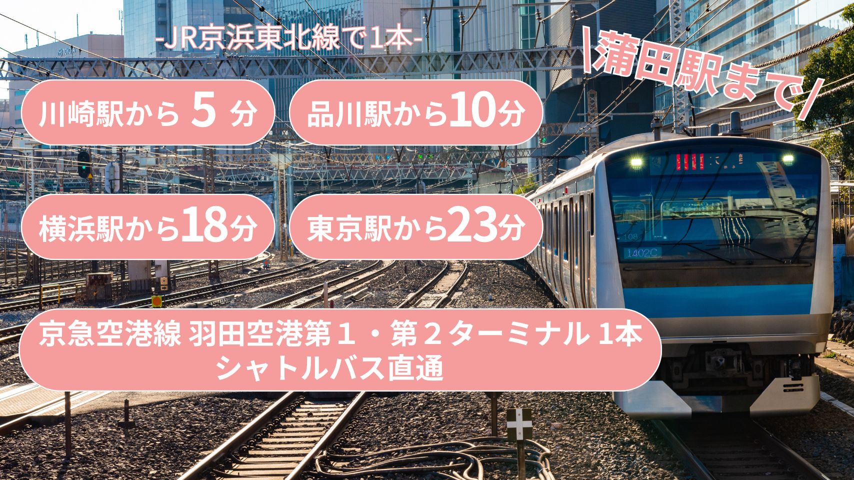 蒲田院は神奈川県内・東京都内からのアクセス◎<br />
羽田空港からも近いため、遠方から来られる方もアクセス◎