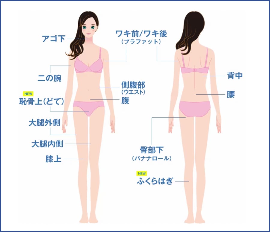 狙った箇所の部分痩せが叶う