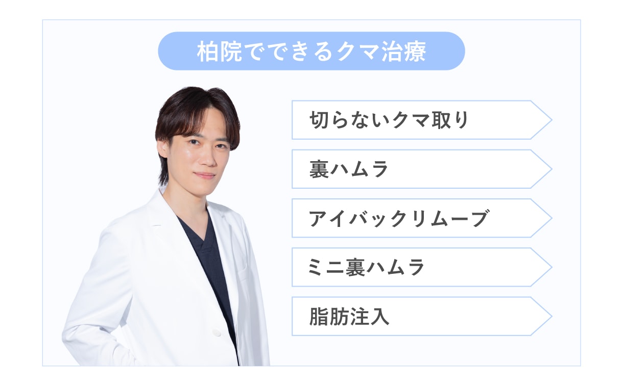 幅広い施術に対応！状態に合わせて選べる上田医師のクマ取り