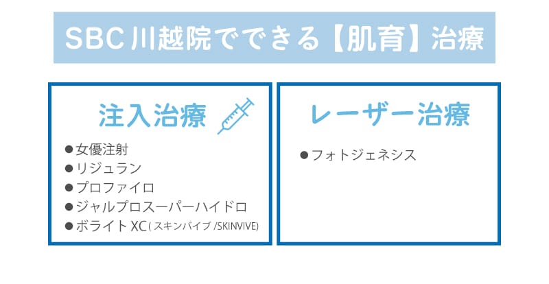 SBC川越院でできる【肌育治療】