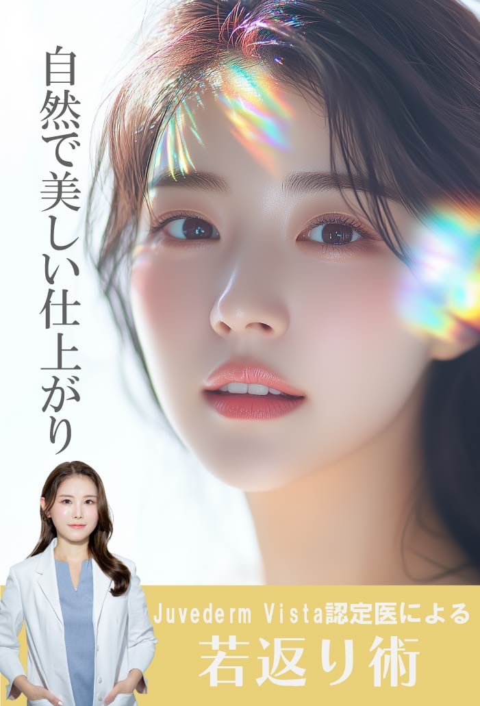 【Allergan Japan Juvederm Vista認定医】SNSからの指名多数!ヒアルロン酸注入、若返り術