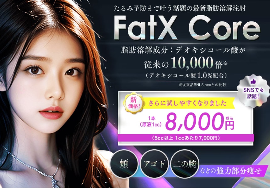 【新治療】FatXCore（ファットエックス コア）徹底解説！落ちにくい脂肪にアプローチする、次世代の脂肪溶解注射をするならSBC川崎院へ✨