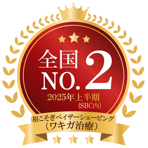 ワキガ治療：全国2位（2025年上半期SBC内）