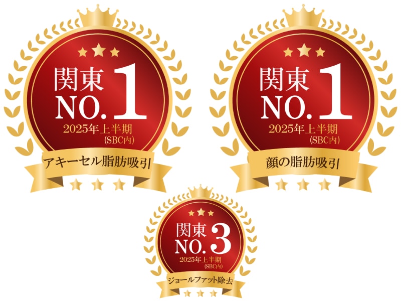 脂肪吸引部門で複数のTOP3を獲得！