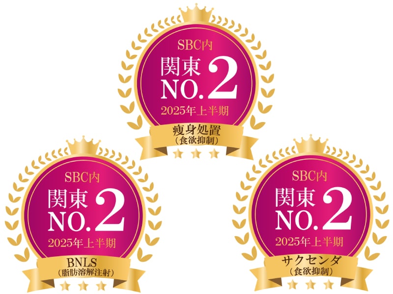 痩身治療で3部門TOP3