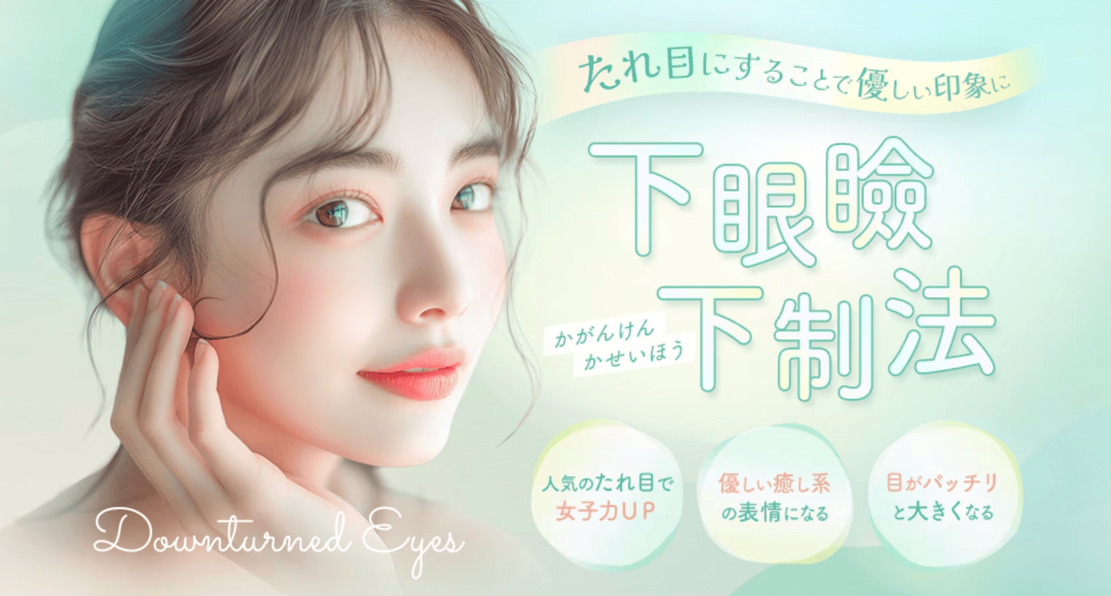 たれ目術(グラマラスライン形成):優しく大きな目元へ