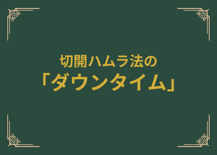 ダウンタイムの目安