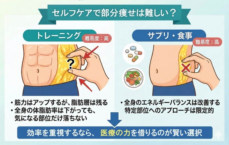 部分痩せはセルフケアでは難しい？