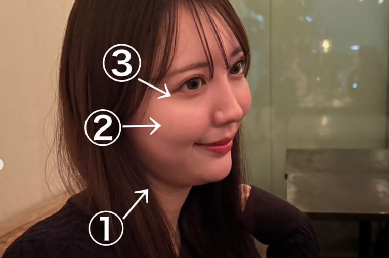 中顔面の余白を埋め、重心を劇的にアップ