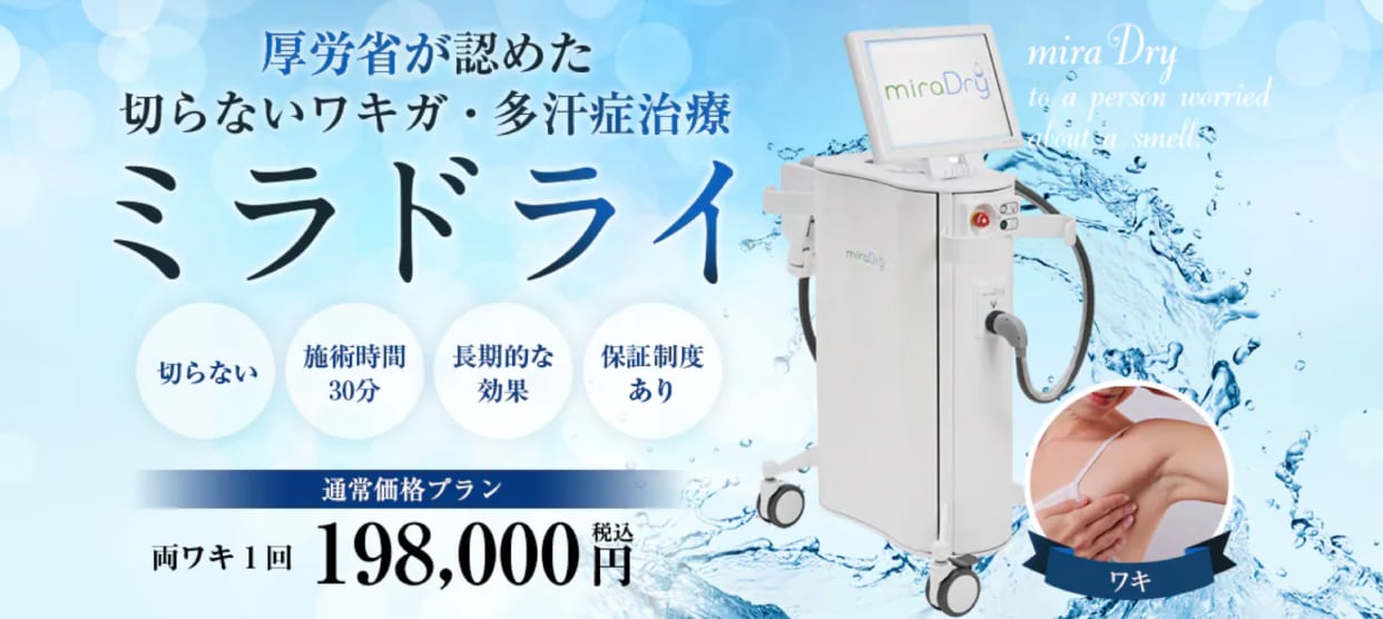 厚労省が唯一認証した”切らずに汗腺を破壊する”最新医療機器